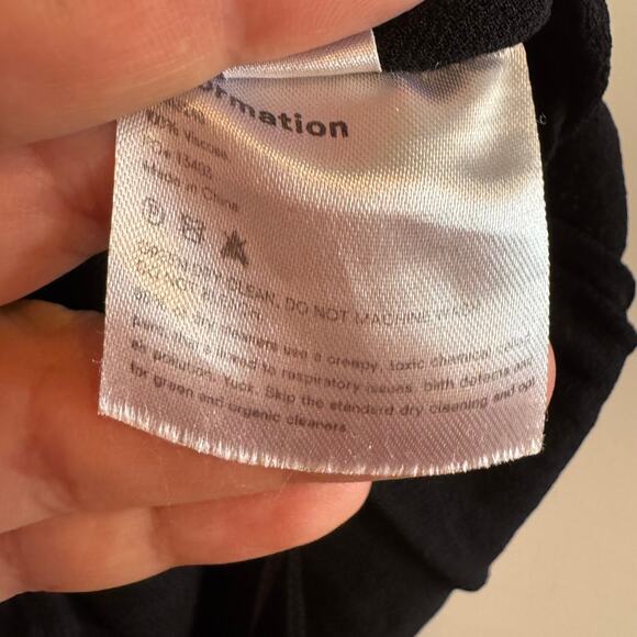 Reformation Butterfly Midi Dress Black Zip Ruffled Tiered Short Sleeve Sz 10 - Picture 6 of 7